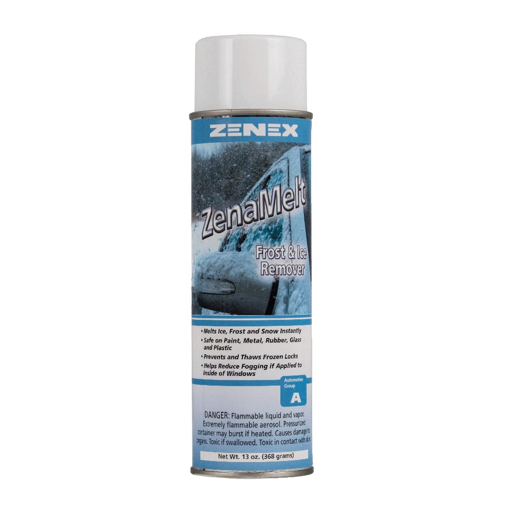 ZenaMelt fast acting spray deicer melts frost and ice on windshields